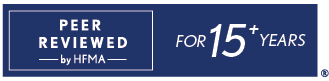 Peer Reviewed by HFMA, 15+ Years badge